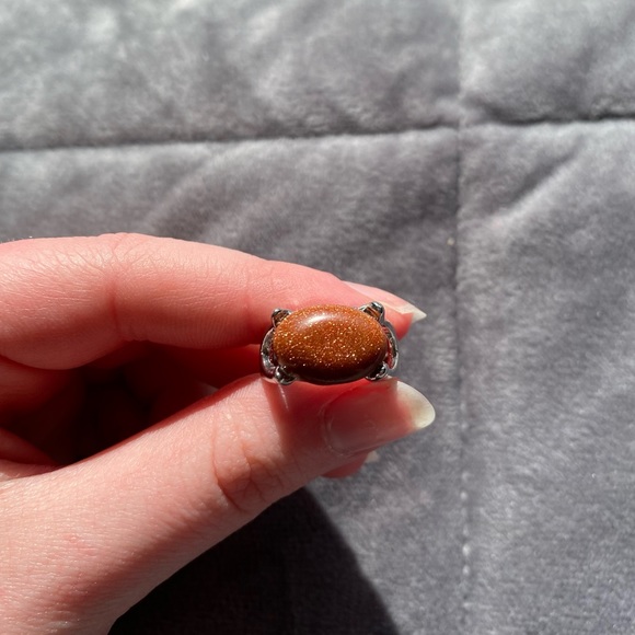 Source Unknown Jewelry - Gold Stone Silver Heart Cutout Ring